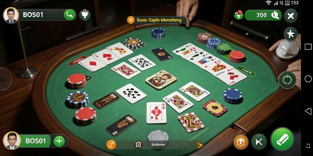 Tampilan game Gaple menarik dan mudah dipahami oleh semua pemain.