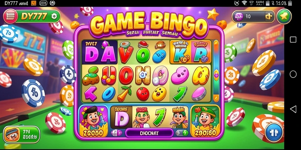 Tampilan gameplay DY777 yang menampilkan momen seru dalam permainan Bingo.