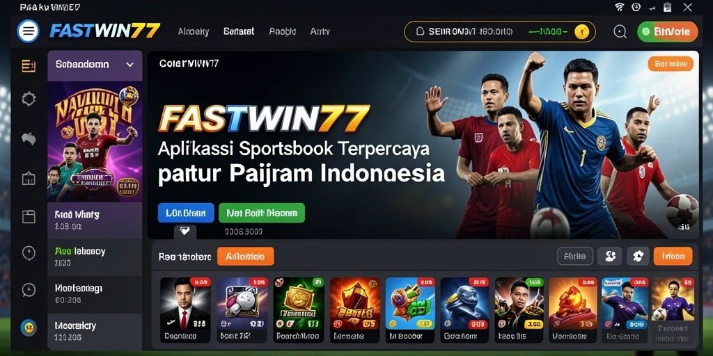 Tampilan dinamis dari aplikasi Sportsbook FASTWIN77.