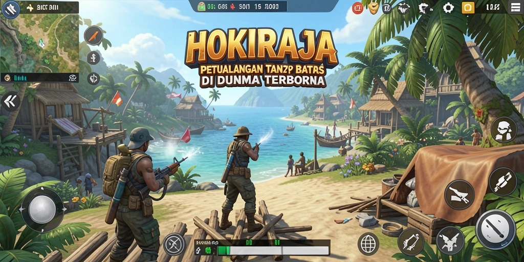 Tampilan gameplay HOKIRAJA yang menakjubkan dalam dunia Open World.