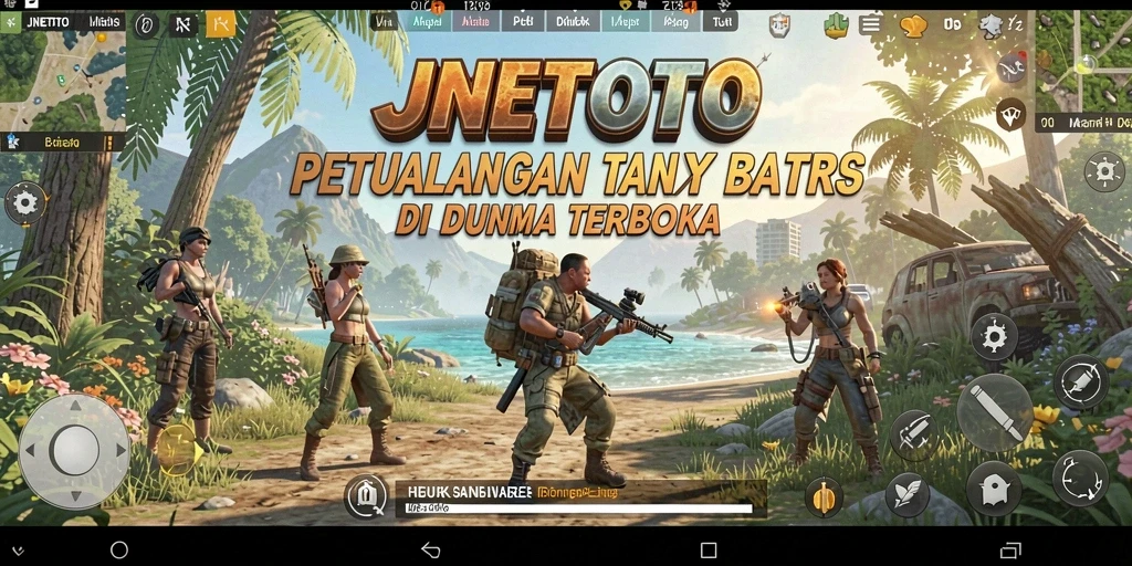Screenshot dari gameplay JNETOTO yang menampilkan dunia terbuka yang menakjubkan.