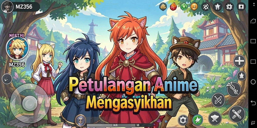 Tampilan gameplay MZ356 yang memukau dan penuh aksi Anime.