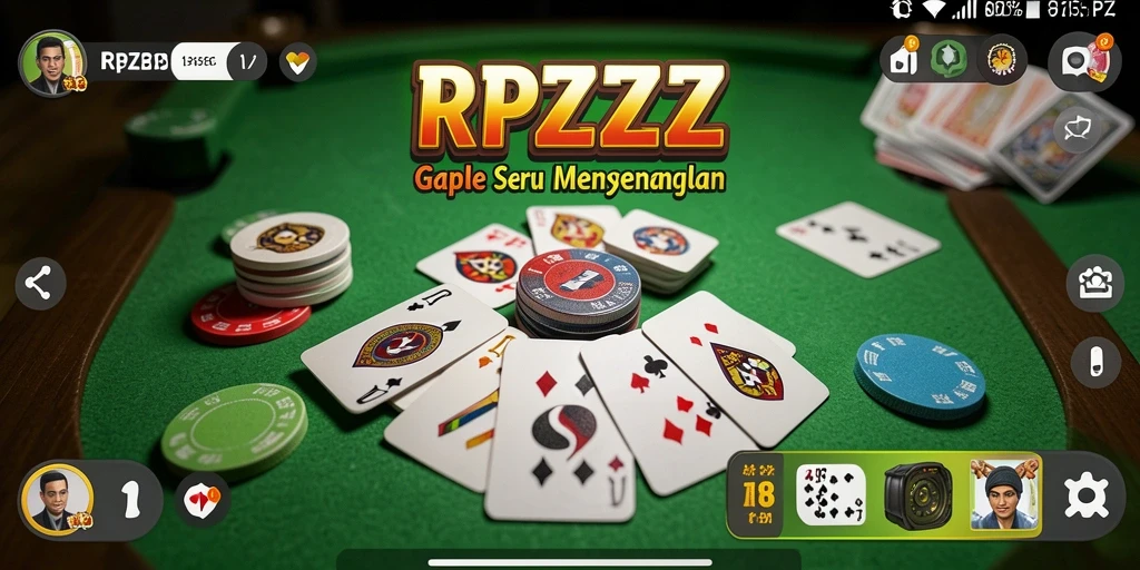 Tampilan gameplay seru di RPZZZ saat bermain Gaple.