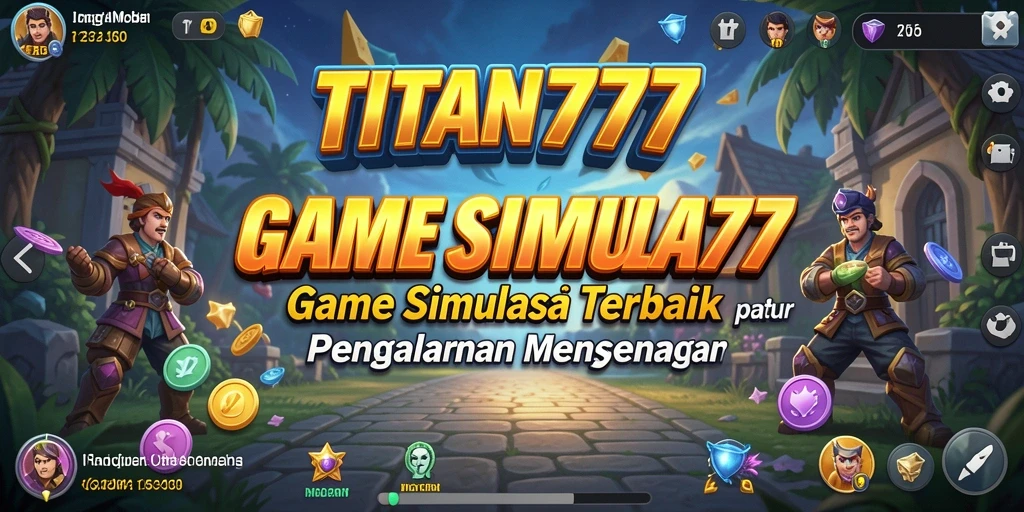 Screenshot gameplay TITAN777 menampilkan dunia simulasi yang menarik.